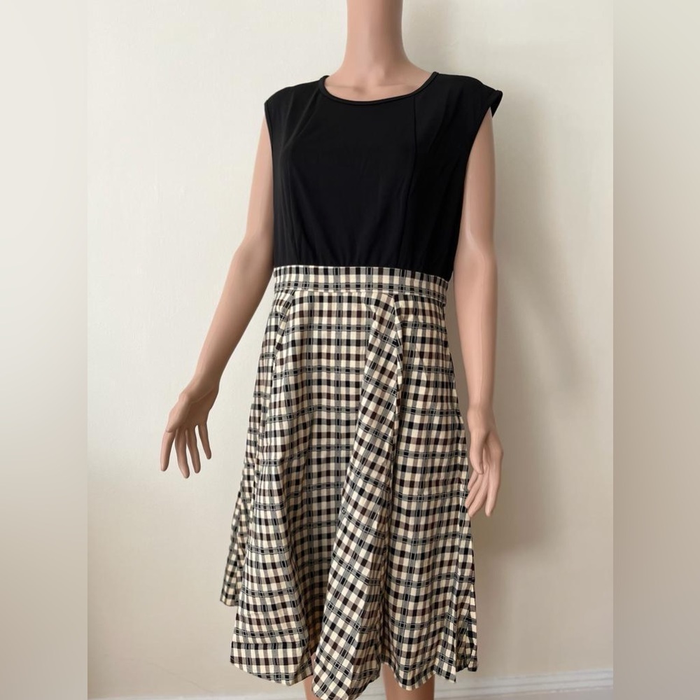 Brand new vintage retro style dress 60s Hepburn cap shoulder swing rockabilly